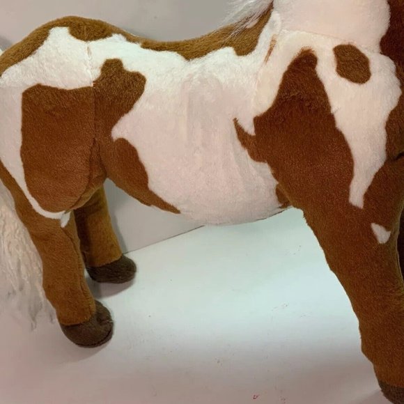 Adventure Planet 19” Standing American Paint Horse Plush Brown Bendable Legs - Picture 4 of 7